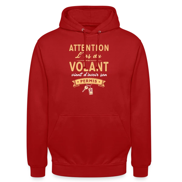 Cadeau Jeune Conducteur - Humour Permis sur Sweat-shirt à capuche unisexe
