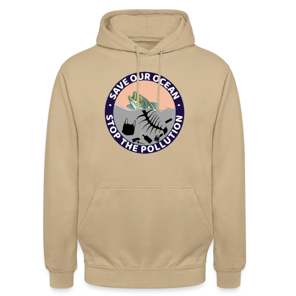 Stop Pollution Océanique sur Sweat-shirt à capuche unisexe