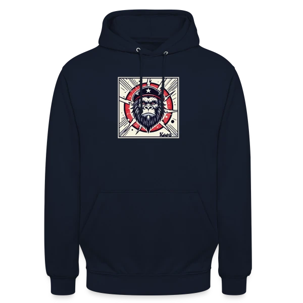 Gorille Révolutionnaire Stylé sur Sweat-shirt à capuche unisexe