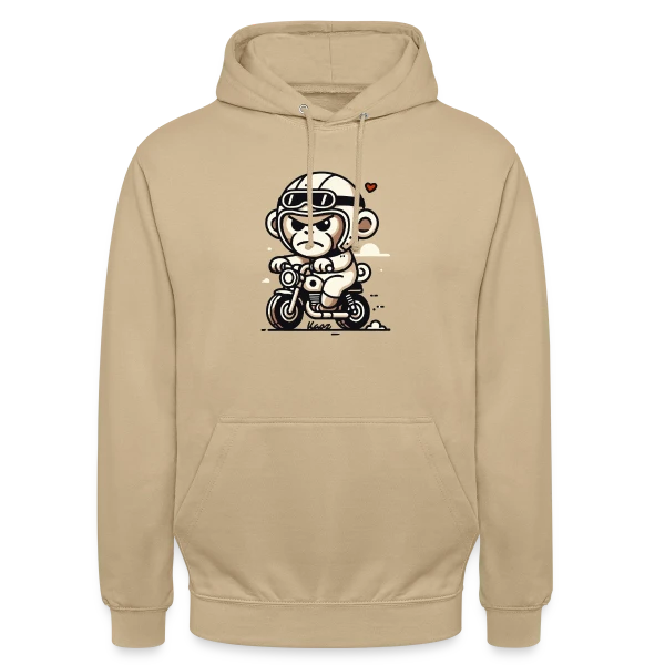 Singe Motard Aventure sur Sweat-shirt à capuche unisexe
