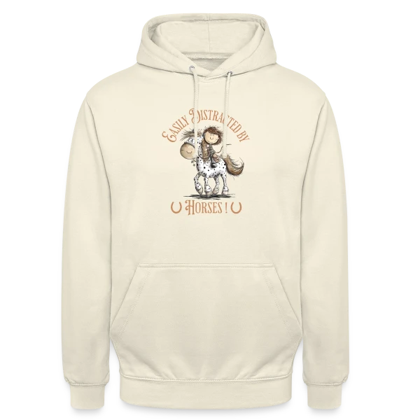 Cheval Cavalier Rigolo sur Sweat-shirt à capuche unisexe