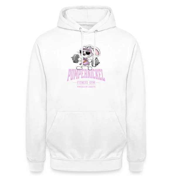 Lapin Costaud 'Pumpernickel Girl' - Fitness Humoristique sur Sweat-shirt à capuche unisexe