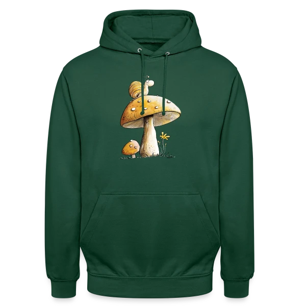 Escargot Rêveur sur Champignon sur Sweat-shirt à capuche unisexe