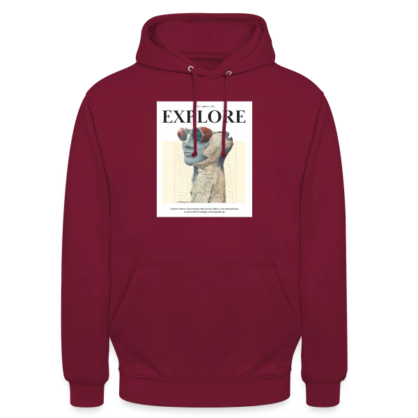 Exploration Artistique Vintage sur Sweat-shirt à capuche unisexe