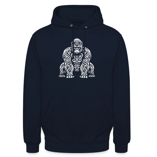 Gorille Tribal - Design Ethnique Sauvage sur Sweat-shirt à capuche unisexe