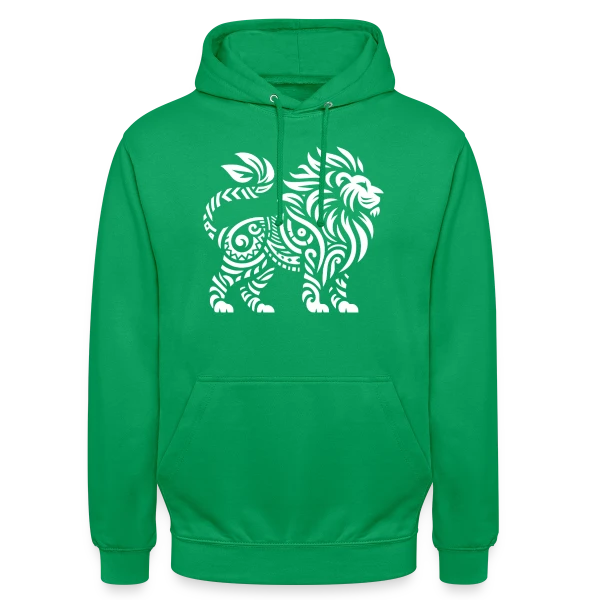 Lion Tribal : Force et Élégance Sauvage sur Sweat-shirt à capuche unisexe