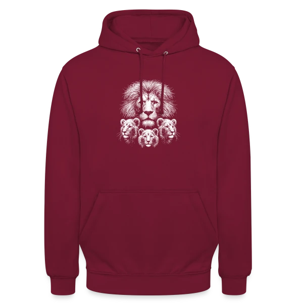 Tête de Lion Majestueuse sur Sweat-shirt à capuche unisexe