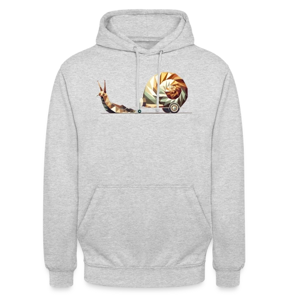 Slow Travel "L'Escargot Caravane" : Zen et Humoristique sur Sweat-shirt à capuche unisexe