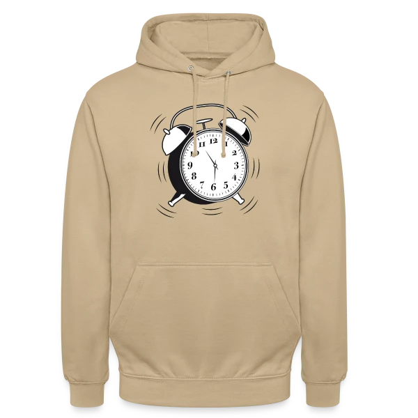 Réveil Rétro 6h - L'Heure du Style Vintage sur Sweat-shirt à capuche unisexe
