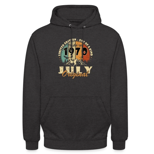 Année de Naissance 1970 Édition Limitée sur Sweat-shirt à capuche unisexe