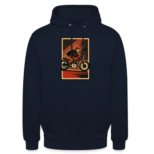 Pilote Moto Rétro Jazz sur Sweat-shirt à capuche unisexe