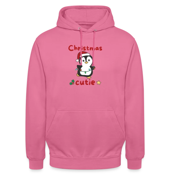 Pingouin Mignon Lumières Noël sur Sweat-shirt à capuche unisexe