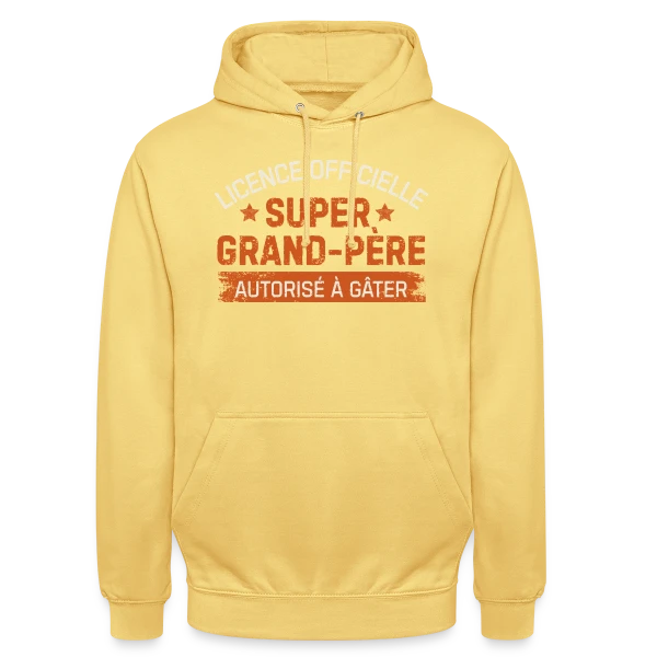 Licence de Grand-Père : T-shirt Humour Papy sur Sweat-shirt à capuche unisexe