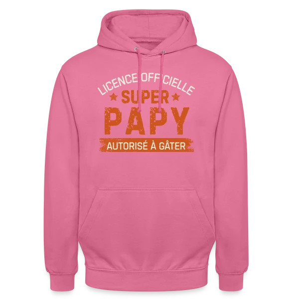 'Licence Papy Officielle' – Humour Grand-Père sur Sweat-shirt à capuche unisexe