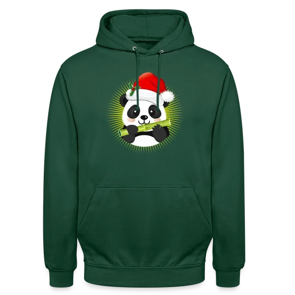 Panda Festif de Noël sur Sweat-shirt à capuche unisexe