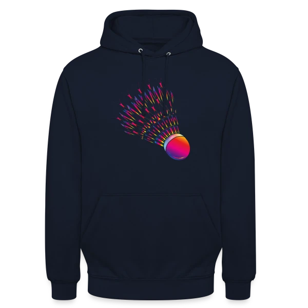 Volant de Badminton Vibrant sur Sweat-shirt à capuche unisexe