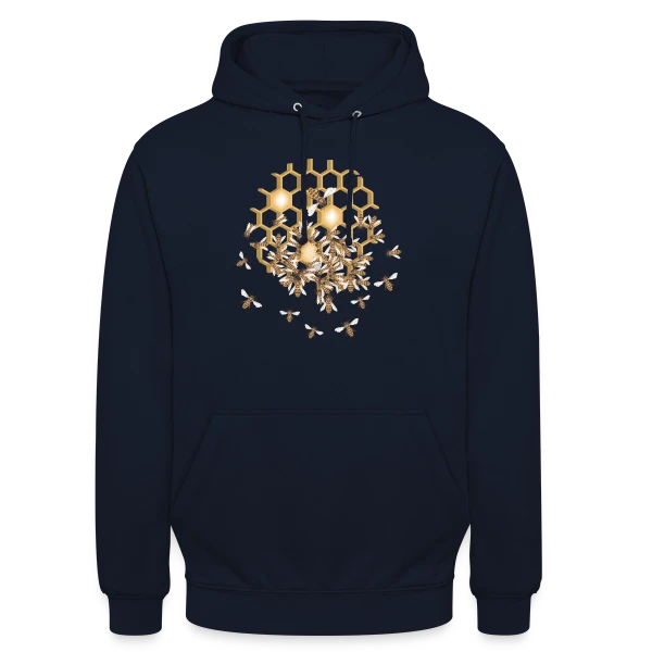 Nid d'Abeille Géométrique : Nature & Harmonie sur Sweat-shirt à capuche unisexe