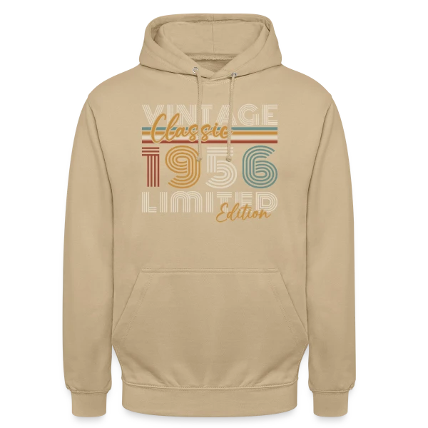 Classique Vintage 1956 Édition Limitée sur Sweat-shirt à capuche unisexe