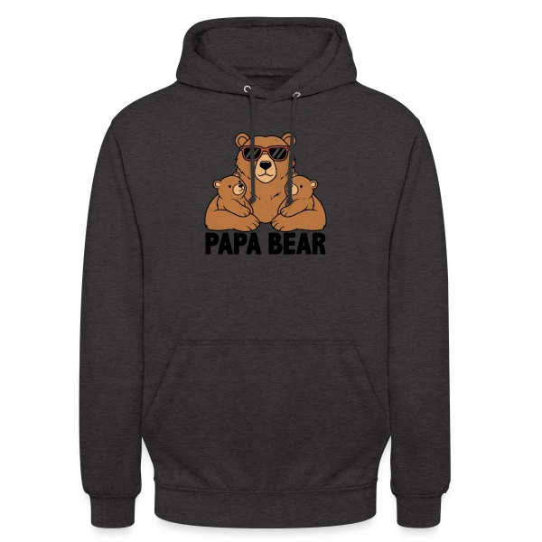 'Papa Bear' - Force et Tendresse Familiale sur Sweat-shirt à capuche unisexe