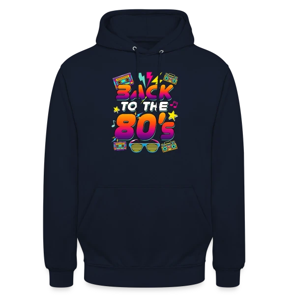 Retour aux Années 80 Flashy sur Sweat-shirt à capuche unisexe