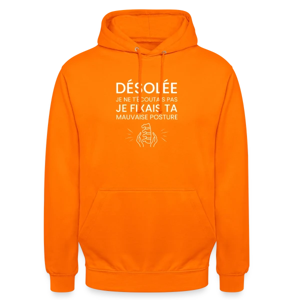 Désolé, Je ne Peux Pas... [À Personnaliser] sur Sweat-shirt à capuche unisexe