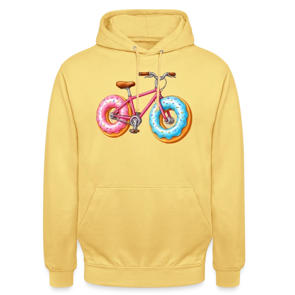 Cycliste Gourmand : Donut & Vélo Humoristique sur Sweat-shirt à capuche unisexe
