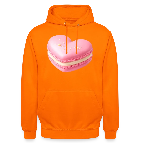 Macaron Cœur - Déclaration Gourmande sur Sweat-shirt à capuche unisexe
