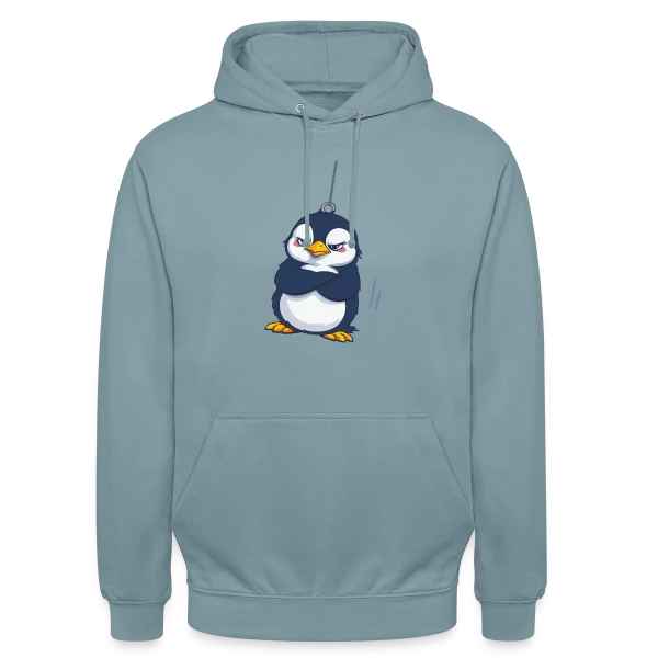 Pingouin Grognon Suspendu sur Sweat-shirt à capuche unisexe