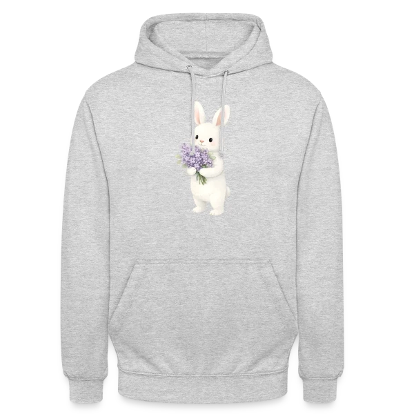 Lapin dans les Lilas - Douceur Printanière sur Sweat-shirt à capuche unisexe