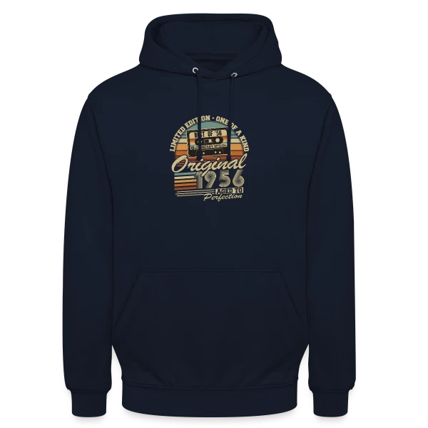 Cassette Rétro 1956 Légendaire sur Sweat-shirt à capuche unisexe
