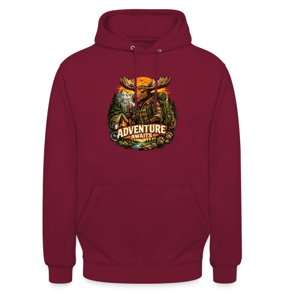 Élan Randonneur Aventure sur Sweat-shirt à capuche unisexe