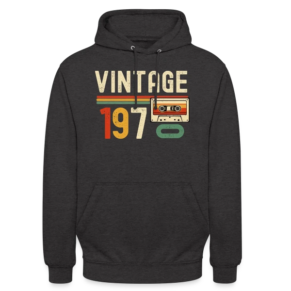 Vintage 1970 Cassette Rétro sur Sweat-shirt à capuche unisexe