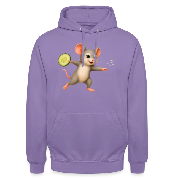 La Souris Frisbee et la Tranche de Concombre sur Sweat-shirt à capuche unisexe