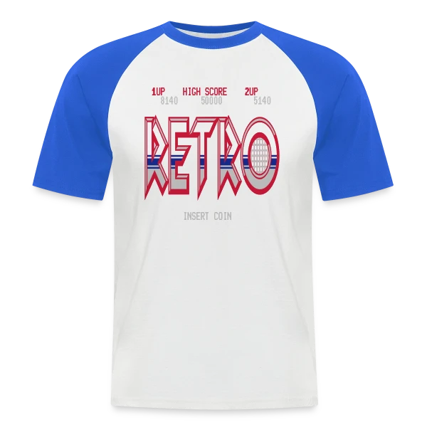 Design Rétro Abstraction Géométrique Vintage sur T-shirt baseball manches courtes Homme