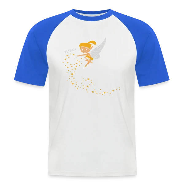 Fée Ombrée Mystérieuse (Design Négatif) sur T-shirt baseball manches courtes Homme