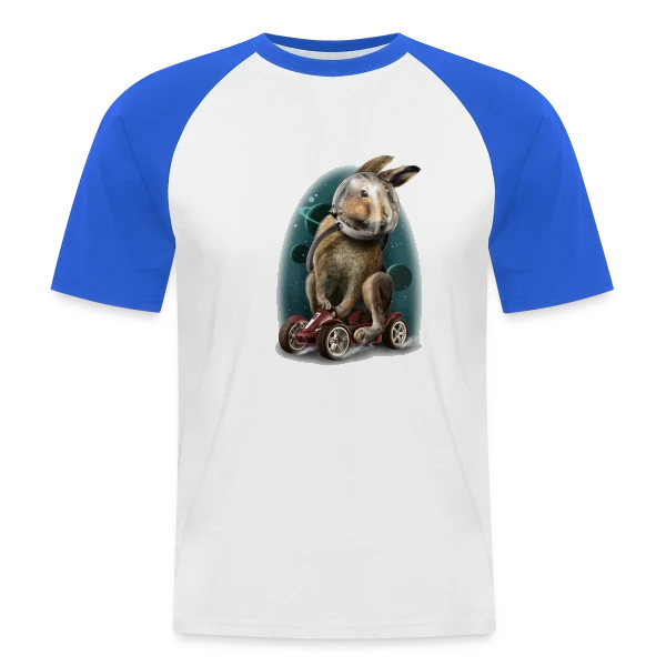 Lapin Racer Spatial sur T-shirt baseball manches courtes Homme
