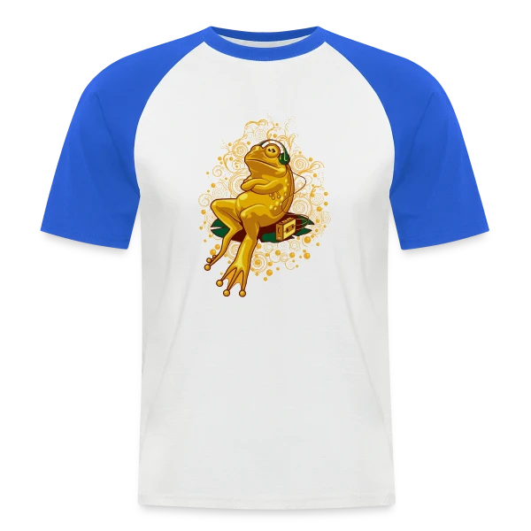 Grenouille Relax : Mode Cassette sur T-shirt baseball manches courtes Homme