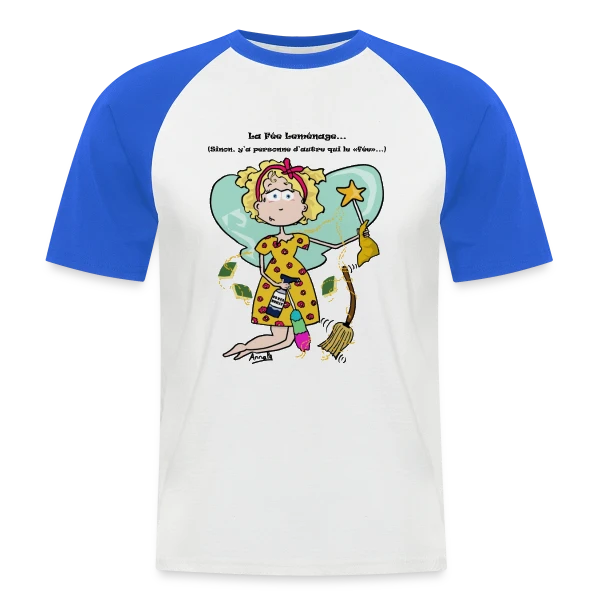 Fée du Ménage sur T-shirt baseball manches courtes Homme