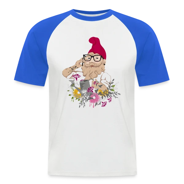 Jardinier Hipster sur T-shirt baseball manches courtes Homme