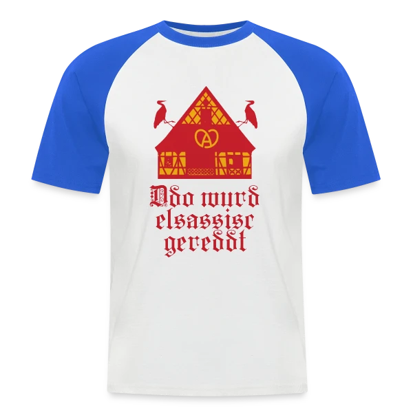 Ici On Parle Alsacien sur T-shirt baseball manches courtes Homme
