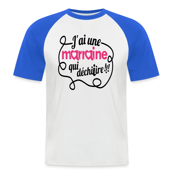 Marraine qui déchire ! sur T-shirt baseball manches courtes Homme