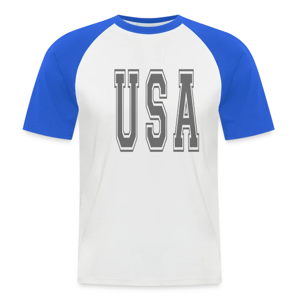 Fierté Américaine: Équipe USA sur T-shirt baseball manches courtes Homme