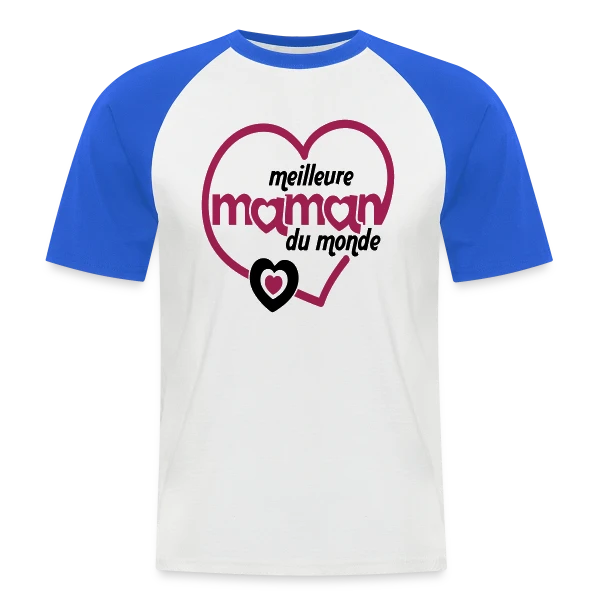 La Meilleure Maman du Monde sur T-shirt baseball manches courtes Homme