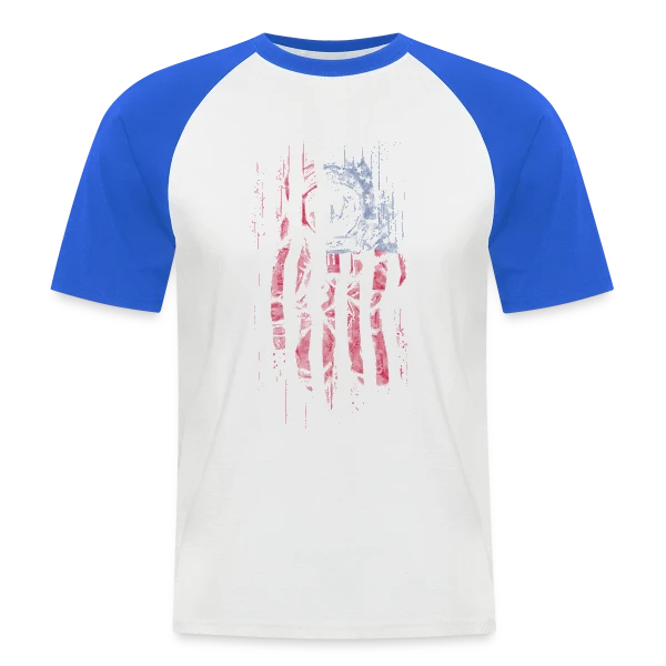 Drapeau Spatial sur T-shirt baseball manches courtes Homme