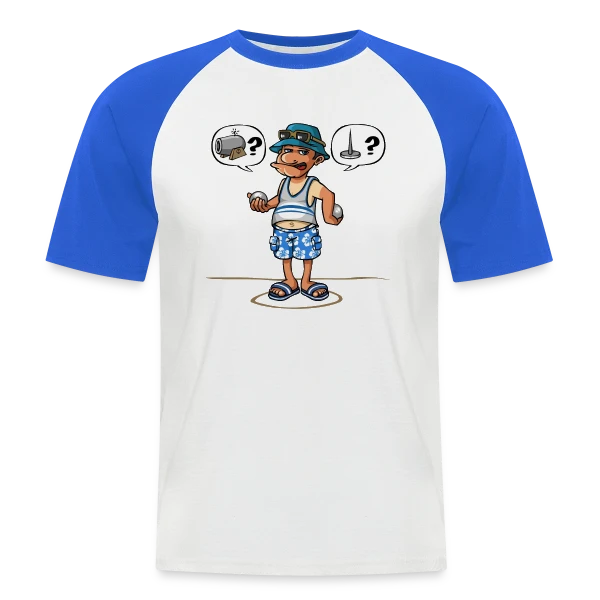 Passion Pétanque sur T-shirt baseball manches courtes Homme