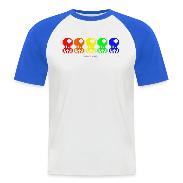 Spoulpe Invaders sur T-shirt baseball manches courtes Homme
