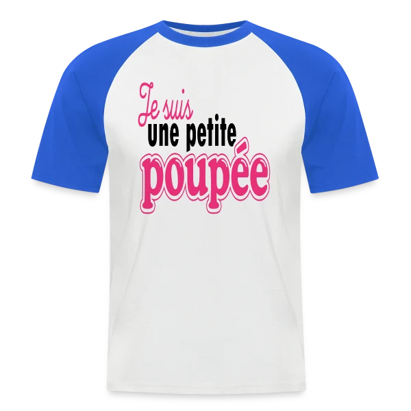 Ma Petite Poupée sur T-shirt baseball manches courtes Homme