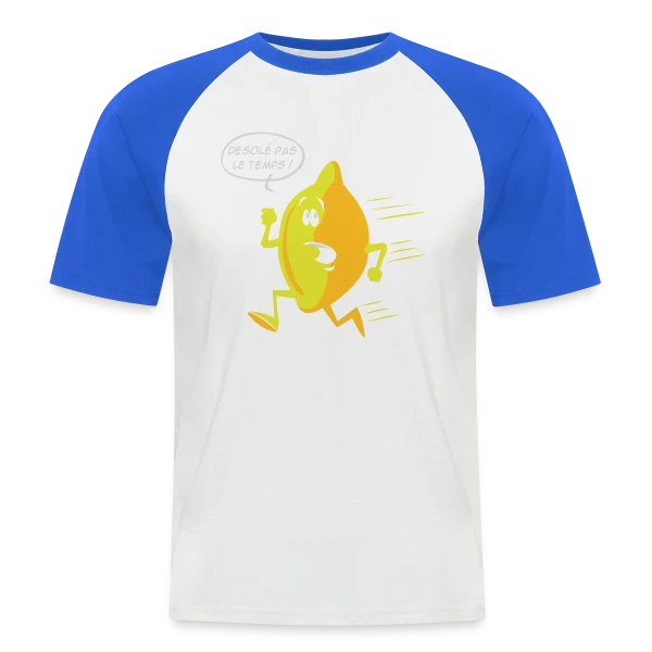 Citron Pressé : Fraîcheur et Vitamine C sur T-shirt baseball manches courtes Homme