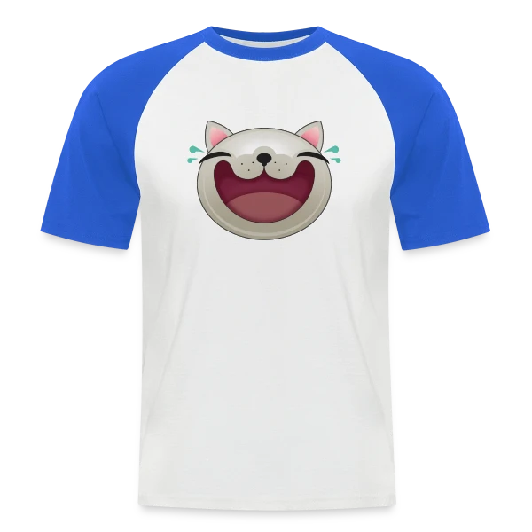 Chat Joyeux : Le Rieur Félin sur T-shirt baseball manches courtes Homme