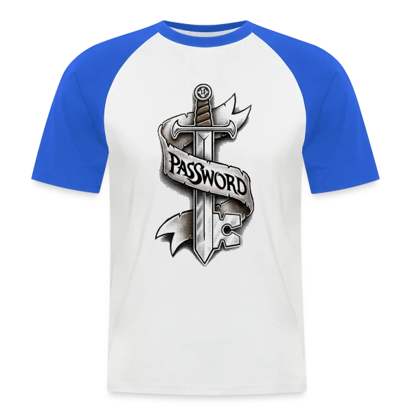 Cyber-Épée Secrète sur T-shirt baseball manches courtes Homme